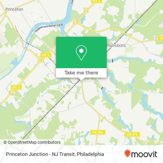 Mapa de Princeton Junction - NJ Transit