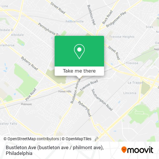 Bustleton Ave (bustleton ave / philmont ave) map
