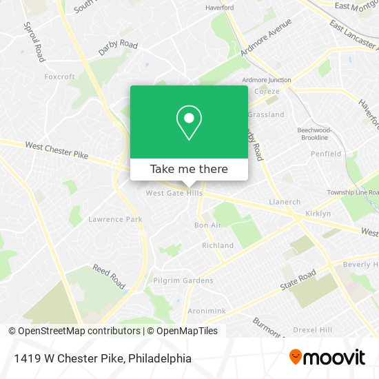 1419 W Chester Pike map