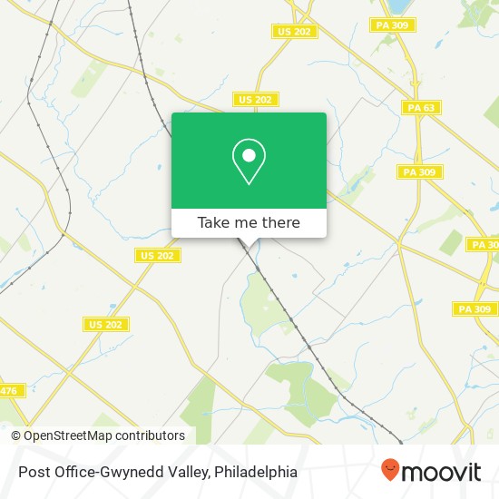Mapa de Post Office-Gwynedd Valley, 527 Plymouth Rd