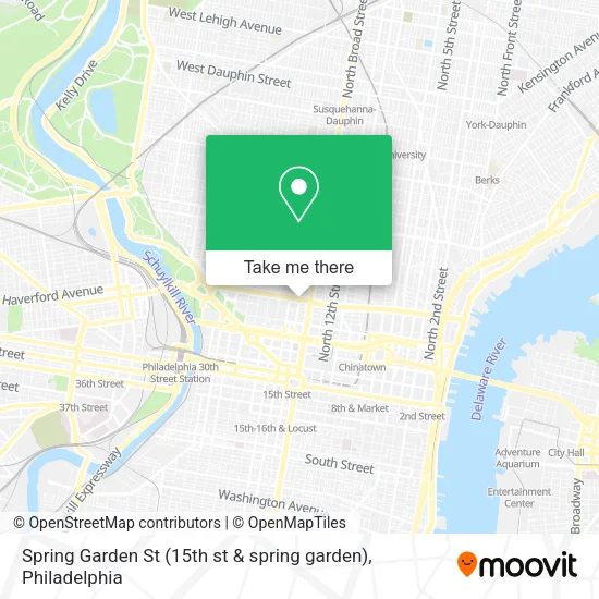 Mapa de Spring Garden St (15th st & spring garden)