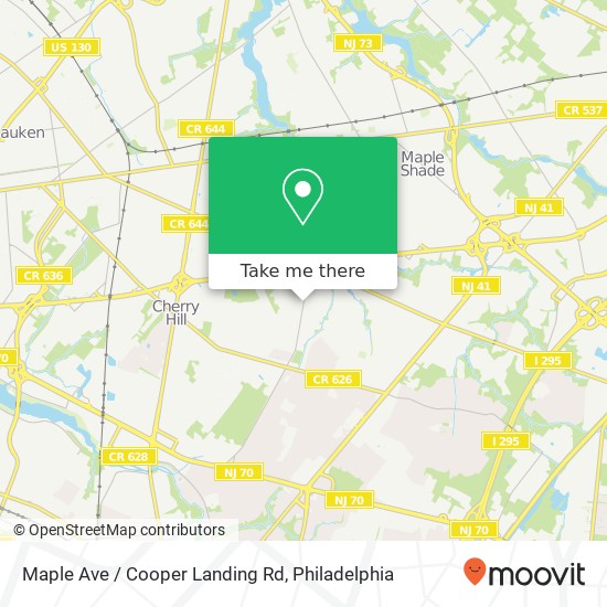 Maple Ave / Cooper Landing Rd, Cherry Hill, NJ 08002 map