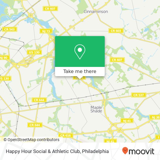 Happy Hour Social & Athletic Club map