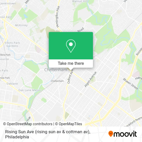 Rising Sun Ave (rising sun av & cottman av) map