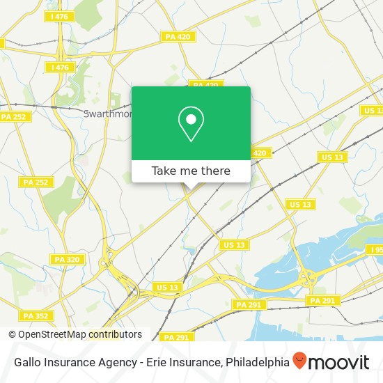 Mapa de Gallo Insurance Agency - Erie Insurance, 143 MacDade Blvd