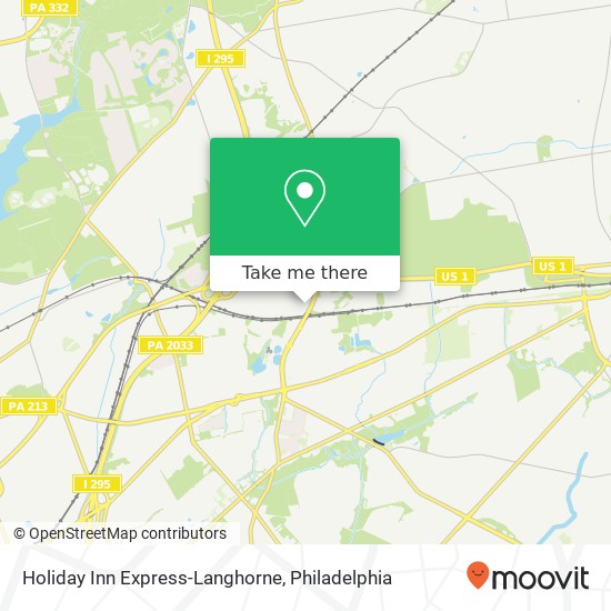 Mapa de Holiday Inn Express-Langhorne, 3101 Cabot Blvd W