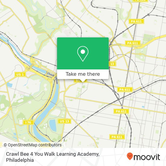 Mapa de Crawl Bee 4 You Walk Learning Academy