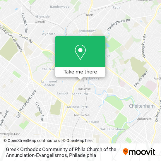 Greek Orthodox Community of Phila Church of the Annunciation-Evangelismos map