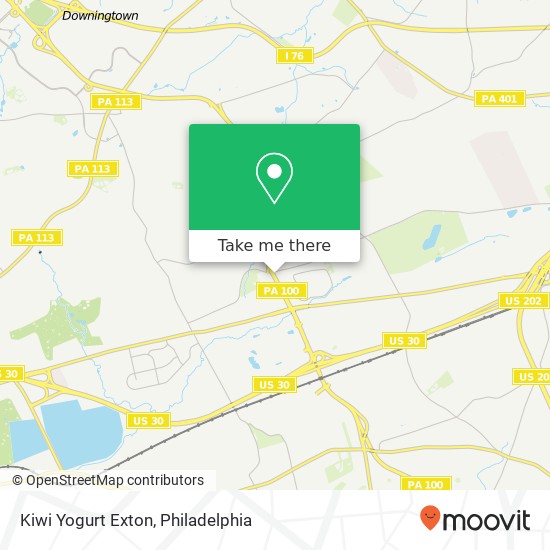 Mapa de Kiwi Yogurt Exton, 243 N Pottstown Pike