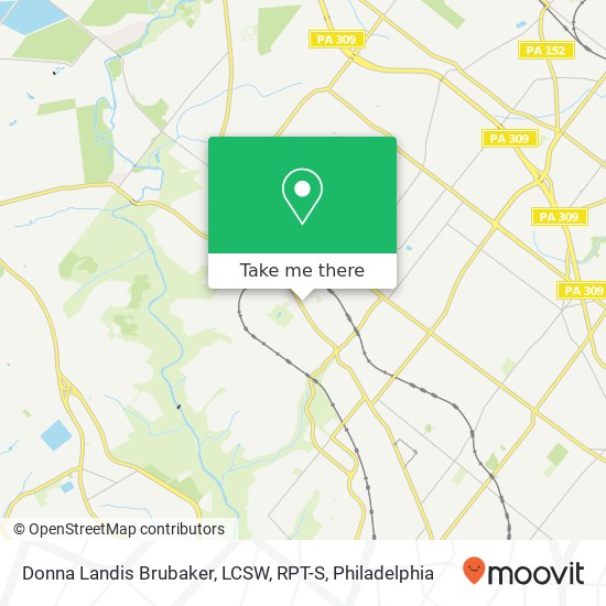 Mapa de Donna Landis Brubaker, LCSW, RPT-S, 8109 Germantown Ave
