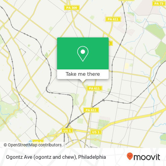 Mapa de Ogontz Ave (ogontz and chew), Philadelphia, PA 19141