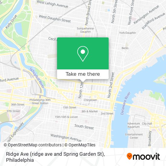 Mapa de Ridge Ave (ridge ave and Spring Garden St)