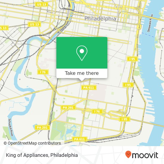 King of Appliances, 1632 W Passyunk Ave map