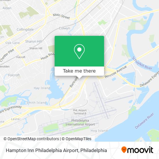 Hampton Inn Philadelphia Airport map