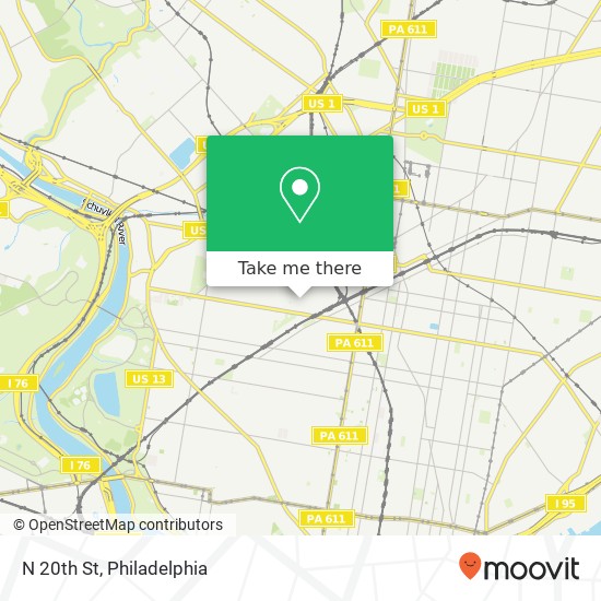 N 20th St, Philadelphia, PA 19132 map