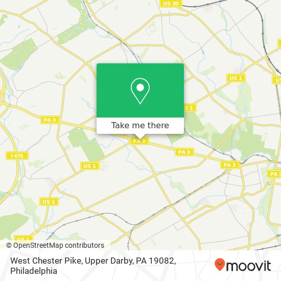 Mapa de West Chester Pike, Upper Darby, PA 19082