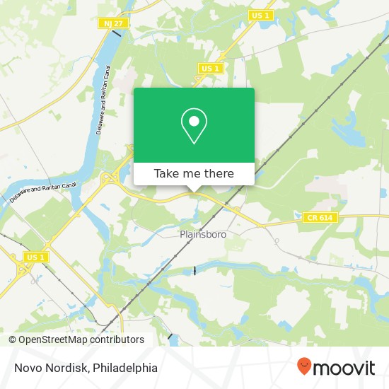 Novo Nordisk, 800 Scudders Mill Rd map