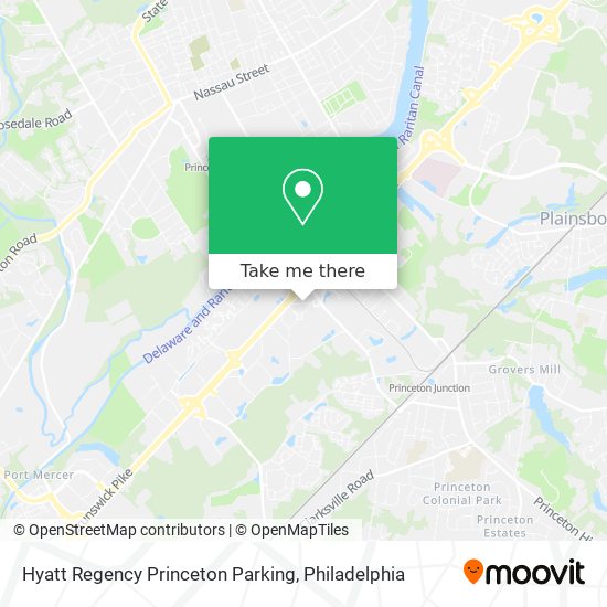 Mapa de Hyatt Regency Princeton Parking