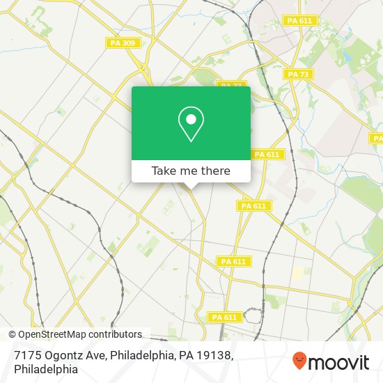 Mapa de 7175 Ogontz Ave, Philadelphia, PA 19138