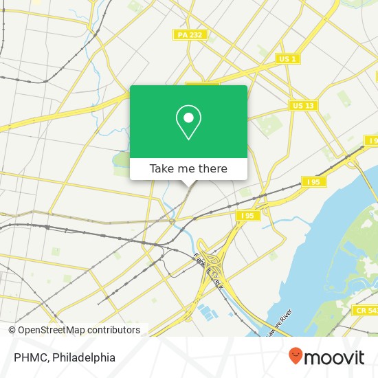 Mapa de PHMC, 4334 Frankford Ave