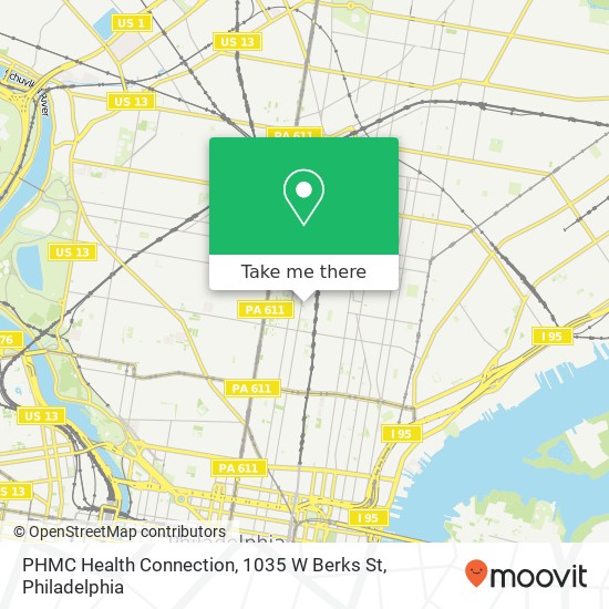 Mapa de PHMC Health Connection, 1035 W Berks St