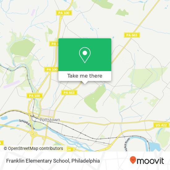 Mapa de Franklin Elementary School, 970 N Franklin St