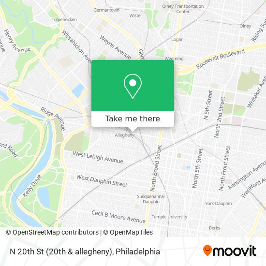 Mapa de N 20th St (20th & allegheny)