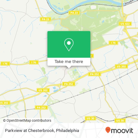Mapa de Parkview at Chesterbrook, 500 Chesterbrook Blvd