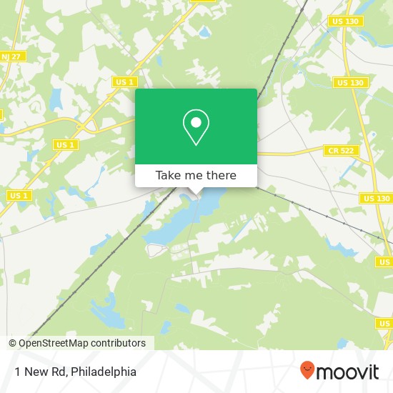 Mapa de 1 New Rd, Monmouth Junction, NJ 08852