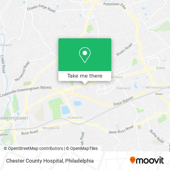 Chester County Hospital map