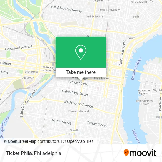 Ticket Phila map