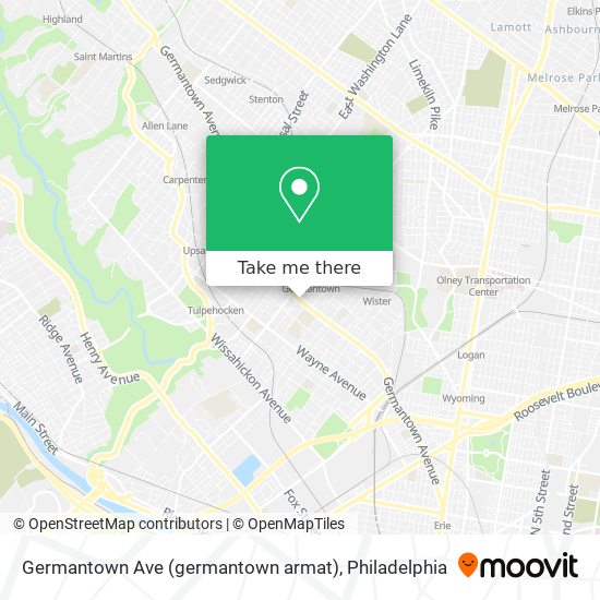 Mapa de Germantown Ave (germantown armat)