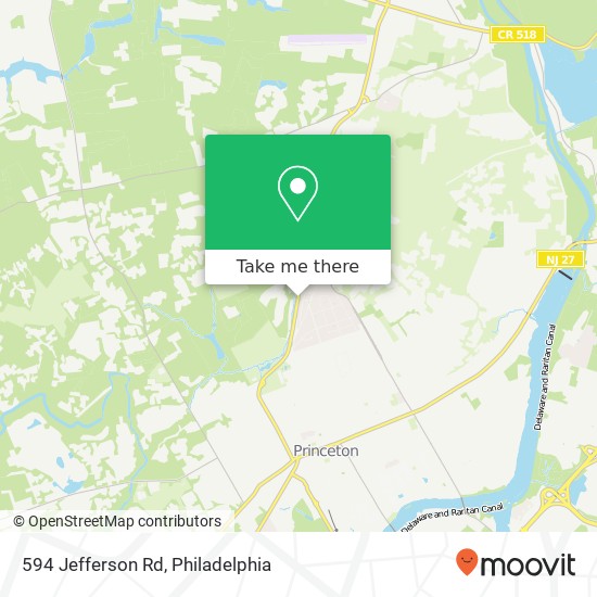 Mapa de 594 Jefferson Rd, Princeton, NJ 08540