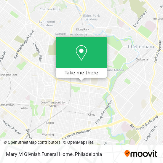 Mary M Givnish Funeral Home map