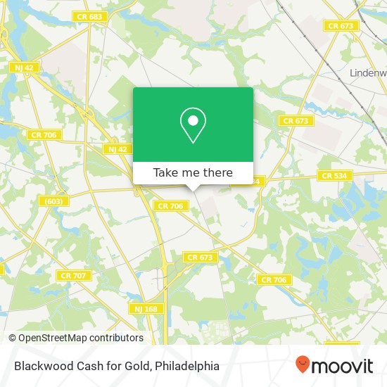 Blackwood Cash for Gold, 1031 Little Gloucester Rd map