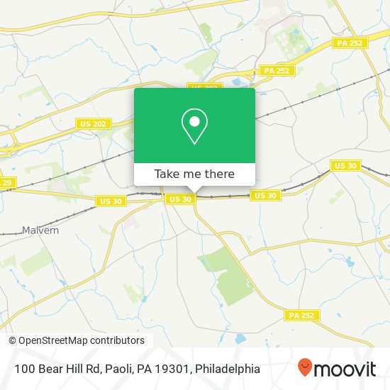 100 Bear Hill Rd, Paoli, PA 19301 map