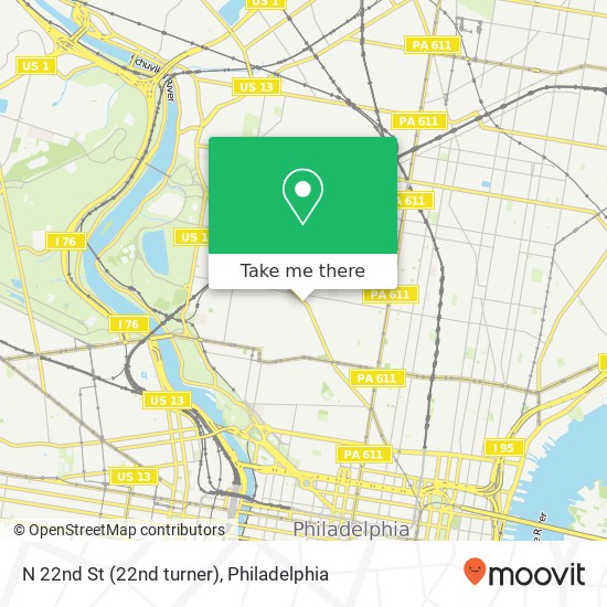 N 22nd St (22nd turner), Philadelphia, PA 19121 map