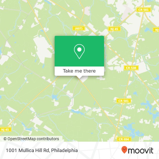 Mapa de 1001 Mullica Hill Rd, Mullica Hill, NJ 08062