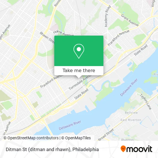 Ditman St (ditman and rhawn) map