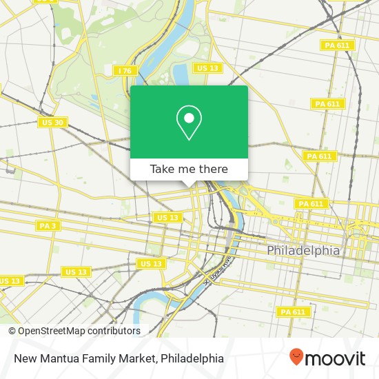Mapa de New Mantua Family Market, 3423 Haverford Ave