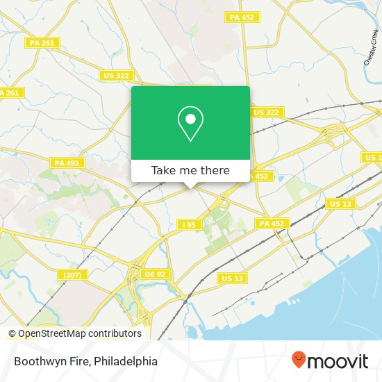 Mapa de Boothwyn Fire