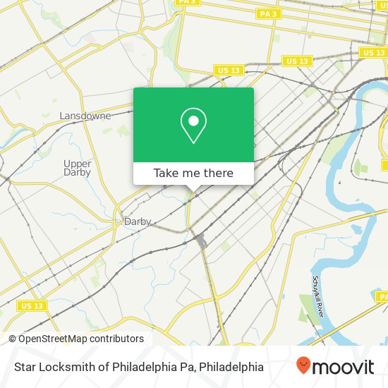 Mapa de Star Locksmith of Philadelphia Pa, 7000 Chester Ave