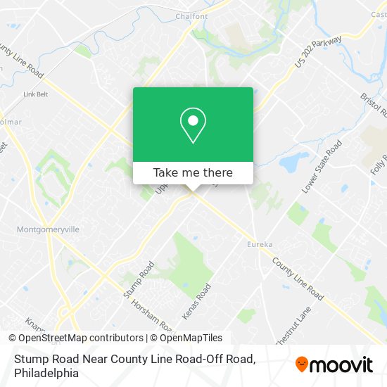 Mapa de Stump Road Near County Line Road-Off Road