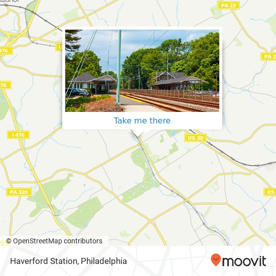 Mapa de Haverford Station