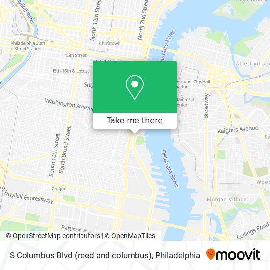 S Columbus Blvd (reed and columbus) map