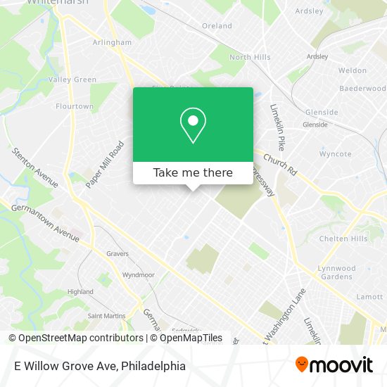 Mapa de E Willow Grove Ave
