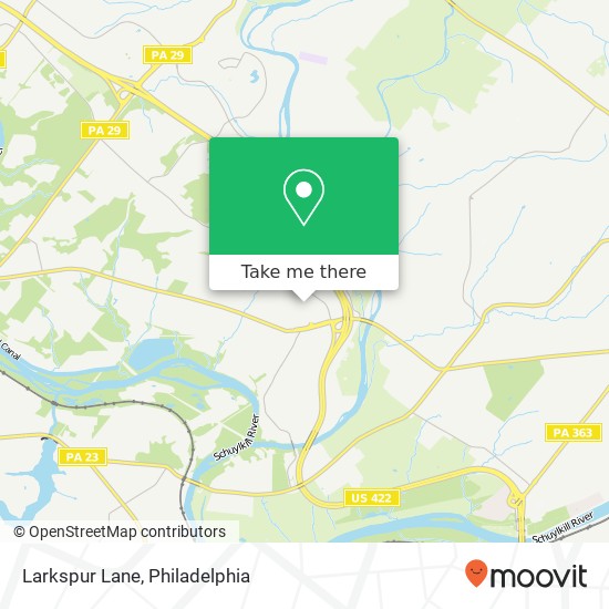 Larkspur Lane map