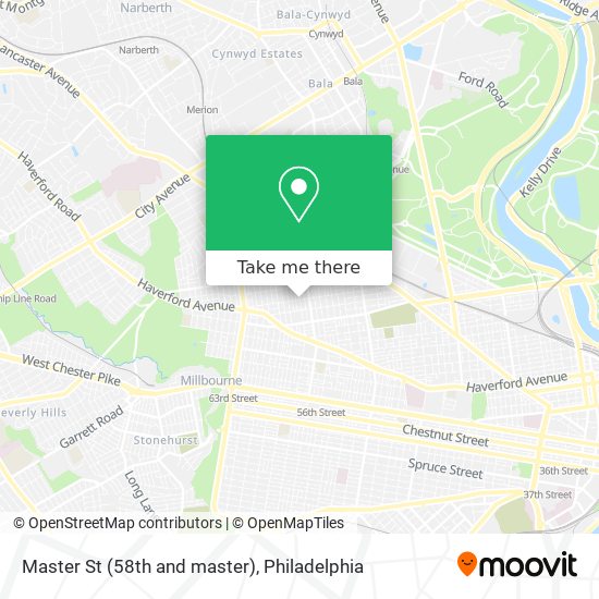 Master St (58th and master) map
