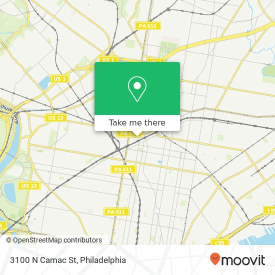 Mapa de 3100 N Camac St, Philadelphia, PA 19133