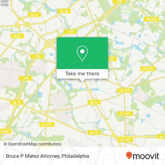 Bruce P Matez Attorney, 1288 Route 73 map